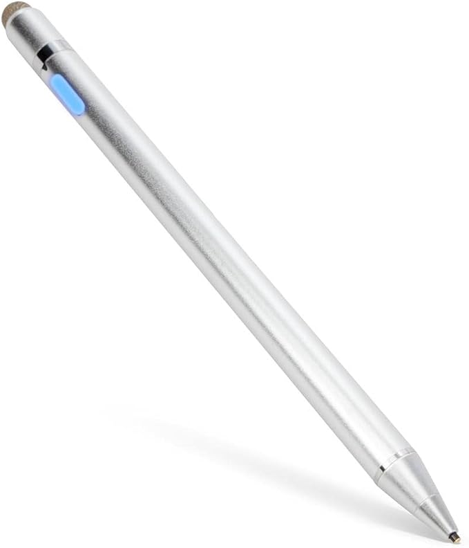BoxWave Stylus Pen Compatible with Oukitel Tablet RT2 Orange (10 in) - AccuPoint Active Stylus Electronic Stylus with Ultra Fine Tip - Metallic Silver