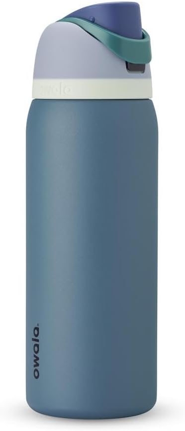 Owala FreeSip Insulated Stainless Steel Water Bottle with Straw, BPA-Free Sports Water Bottle, Great for Travel, 32 Oz, Denim