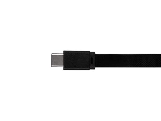 Monoprice Flat USB Type-C to Type-A 3.2 Gen1 Charge and Sync Cable - 5Gbps 3 Amp Charging Reversible Connector Resists Tangling Compatible with USB Type-C Devices 6 Feet Black