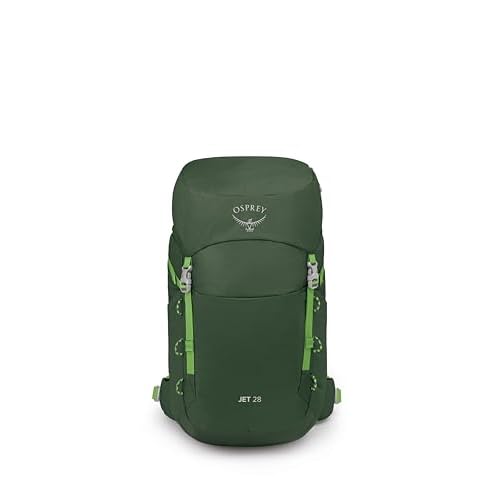 Osprey Jet 28L Kid's Hiking Backpack, Green Canopy