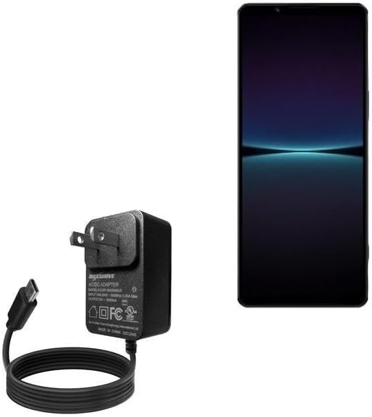BoxWave Charger Compatible with Sony Xperia 1 IV - Wall Charger Direct (15W) Rapid Charge Your Device with Built-in 3ft Cable