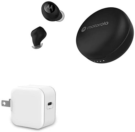 BoxWave Charger Compatible with Motorola Moto Buds 250 - PD GAN miniCube (30W) 30W Tiny PD GAN Type-C Wall Charger - Winter White