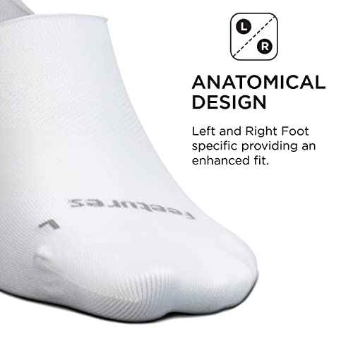 Feetures Elite Ultra Light Invisible Socks - Anti-Slip Sport Sock Liner with Targeted Compression
