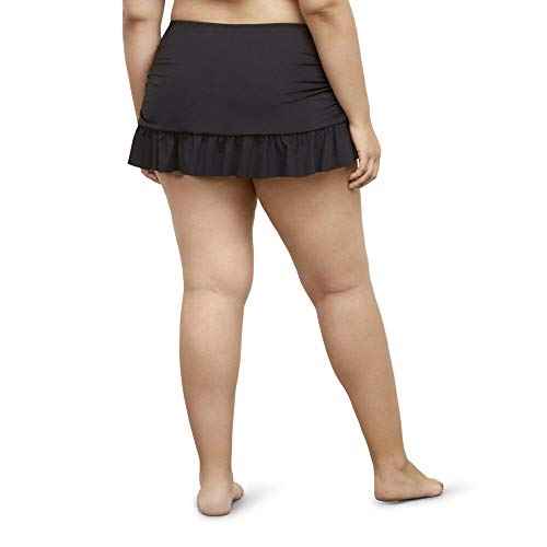 Kenneth Cole Reaction Women's Plus-Size Ruffle Shuffle Rouched Skirted Bottom