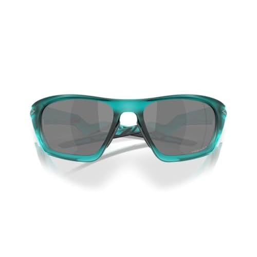Oakley Men's OO9431 Lateralis Rectangular Sunglasses, Matte Transparent Arctic Surf/Prizm Black, 60 mm