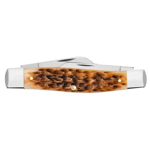 Case Cutlery CA10724: Large Stockman Amber Bone