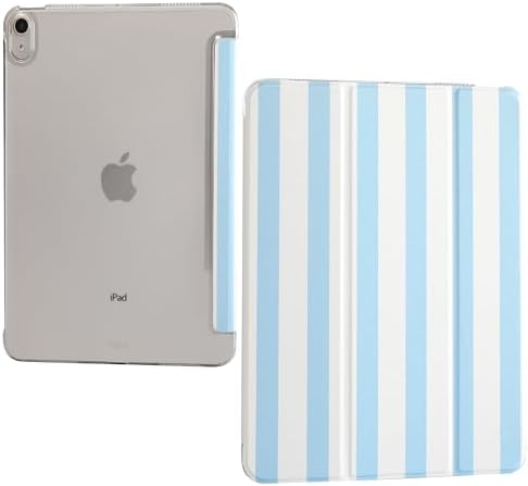 for iPad Air 11-inch M4 2026 M3 2025 M2 2024 iPad Air 5th 2022 / 4th Gen 2020 10.9-inch Slim Foldable Stand Hard PC Translucent Back Shell Smart Cover - [Auto Wake/Sleep]-Black Polka dots