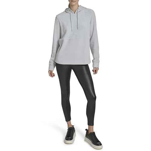 Andrew Marc womens Front Pocket Fleece Hooded Top