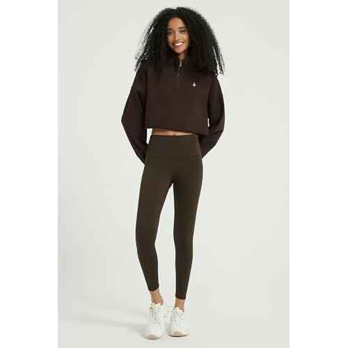 Orolay Women's Half Zip Crop Sweatshirt Long Sleeves Casual Pullover Stand Collar Fashion Outfits