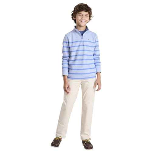 vineyard vines Boys Boys' Breton Stripe Saltwater Quarter-Zip