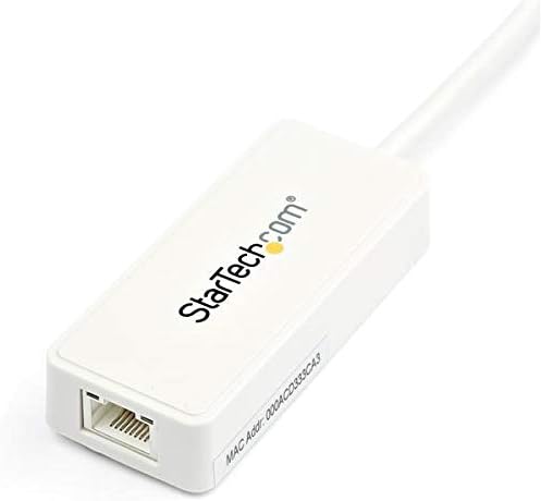 StarTech.com USB 3.0 to Gigabit Ethernet Adapter NIC w/ USB Port (White) - USB 3.0 NIC - 10/100/1000 Mbps USB 3.0 LAN Adapter (USB31000SPTW)