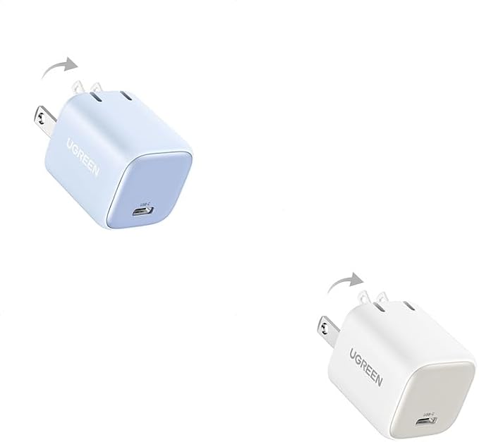 UGREEN 30W USB-C Charger Bundle White + Light Purple Fast Charger Combo Compatible with iPhone 16/15/14/13 Galaxy S25/S24 iPad MacBook Air Pixel