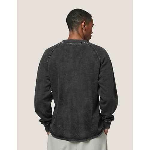 Aelfric Eden Acid Wash Sweatshirt Crewneck Oversized Sweatshirts Vintage Casual Solid Long Sleeve Pullover Tops