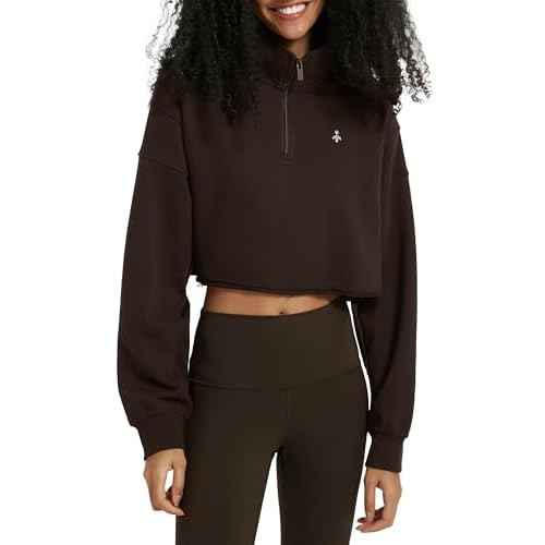 Orolay Women's Half Zip Crop Sweatshirt Long Sleeves Casual Pullover Stand Collar Fashion Outfits