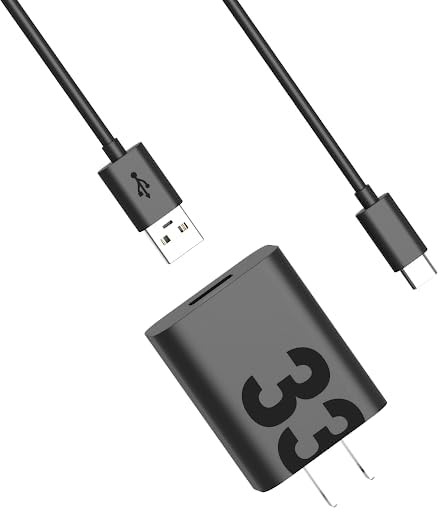 Motorola TurboPower 33 QC3.0 Charger with 1m USB-A to USB-C Cable | For Moto G86 Power 5G G56 5G G55 5G Razr 60 Razr 50 Edge 30