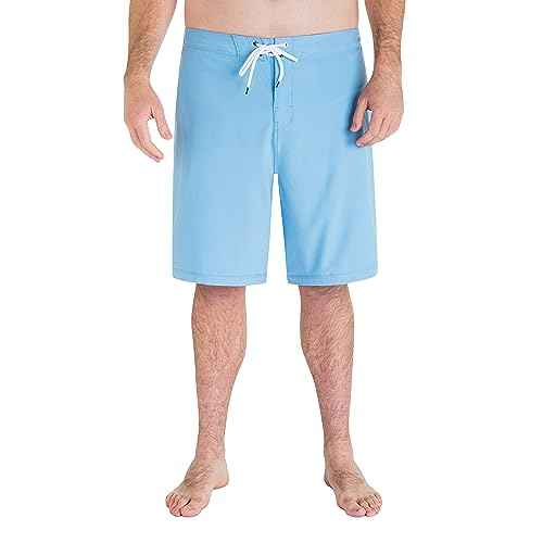 Hurley Men's Big & Tall Phantom One and Only Solid Board Shorts, Unity Blue, 46IN