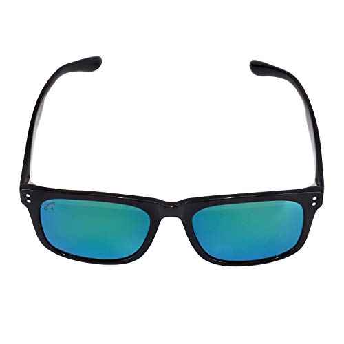 Callaway Men's Atlas Golf Sunglasses, Black with Blue Lens
