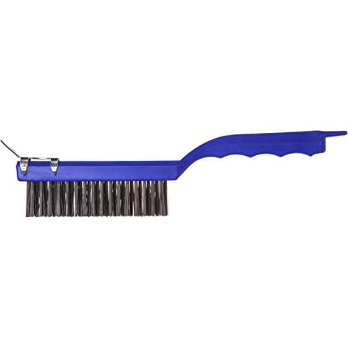 SPARTA 4067100 Flo-Pac Plastic Kitchen Brush, Grill Cleaning Brush, Griddle Brush With Scraper For Kitchen, Restaurant, Home , 11.38 Inches, Blue
