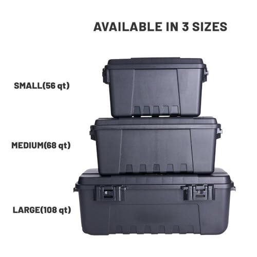 Plano Storage Trunks - color: Blaze Orange, style: Small - 1 pack