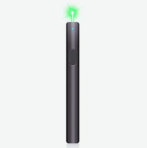 M Monoie Green Laser Pointer 1000ft Long Range, High Visibility Bright Beam, Metal Body Pen, for Teachers, Construction, Realtors, Presentations, Outdoor Use (Grey/Green Light)