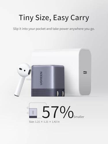 UGREEN 45W USB C Charger Bundle with 3.3FT 100W USB C Cable Mini Fast Charger Block for iPhone 16/15 Galaxy S25/S24 iPad MacBook Air Compact PD PPS Wall Charger