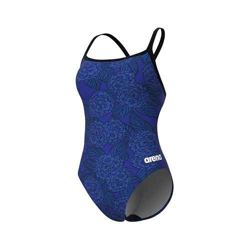 ARENA Girls Performance Hydrangea Bouquet Team Print Challenge Back Bathing Suit
