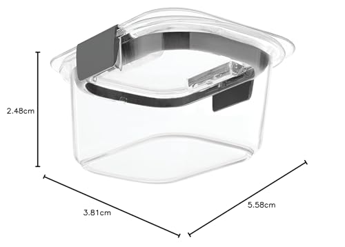 Rubbermaid Brilliance Food Storage Container, Small, 1.3 Cup, Clear 1991155 - size: 1.3 Cup