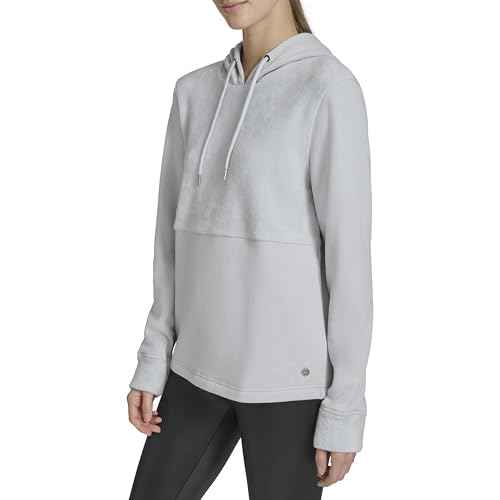 Andrew Marc womens Front Pocket Fleece Hooded Top