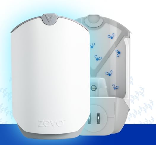 Flying Insect Trap Plug-in with Blue & UV Light – Indoor Bug Catcher for Gnats, House & Fruit Flies (2 Plug in Devices & 4 Cartridges)