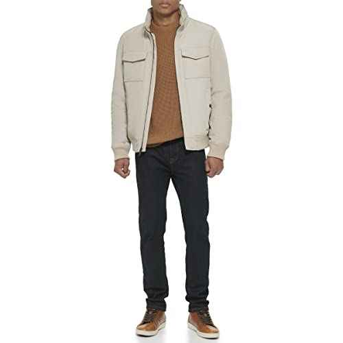 Dockers Mens Quilted Lined Flight Bomber Jacket