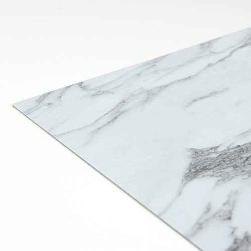 FloorPops FP3329 Opaline Peel Stick Floor Tiles, White & Off-White