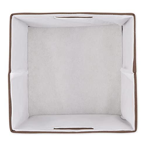 DII Collapsible Polyester Storage Cube, Solid, Lightweight and Durable, Large Square, 13x13x13, Bark Brown - color: Bark Brown, size: Large Square, 13x13x13"