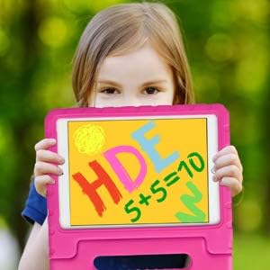 HDE Case for iPad 9th Generation Kids Shockproof Cover 10.2 inch with Handle Stand fits 2021 9th Gen 2020 8th 2019 7th Tablet - Black