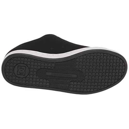 DC Women's Court Graffik Casual Low Top Skate Shoe, Black/White Stencil, 6