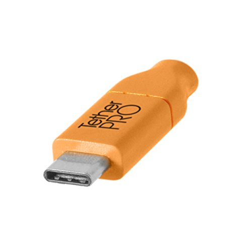 TetherPro USB-C to 2.0 Mini-B 5-Pin 5Gbps Gen 1 15' (4.6m) High-Visibility Orange