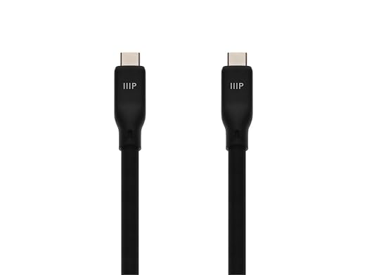Monoprice USB4 Gen 2 Silicone Cable 6ft Black