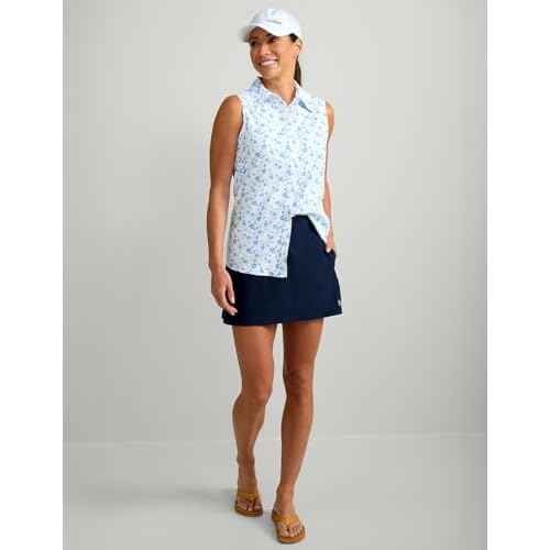 HUK Womens Tide Point Performance Skort +30 UPF Sun Protection Skirt