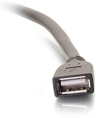 C2G 52107 USB A to A Long USB Extension Cable 6.56 Feet (2 Meters) Black (Pack of 2)