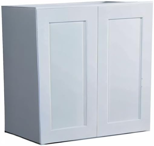Design House Brookings Shaker Unassembled Wall Kitchen Cabinet W2730, 27 W x 12 D x 30 H, Painted White with Sherwin Williams®, Solid Wood – Design House, 561738
