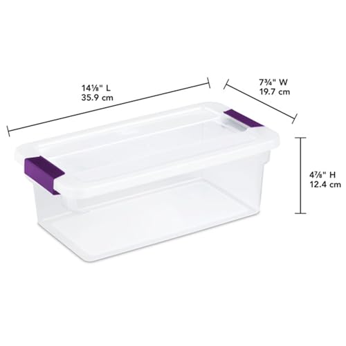 Sterilite 36-Pack ClearView Latch Box, Stackable Storage Organizer Bins for Home, 6 Quart - size: 36 Pack, style: 6 Quart