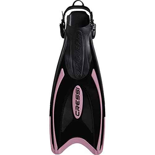 Cressi Snorkeling Adjustable Fins for All Family - Long Blade Versatile Open Heel Flippers | Palau: Made in Italy