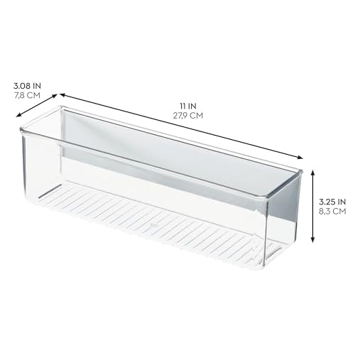 iDesign Magnetic Medium Clear Plastic Organizer Bins for Laundry Room Storage - 4-Pack - size: Medium, style: Pack of 4