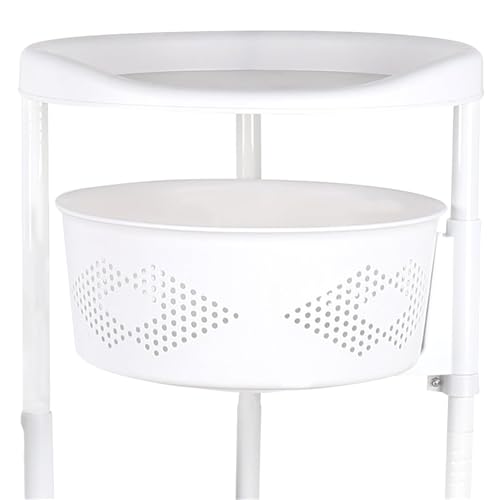 3 Tier Kitchen Storage Rack, Rotating Storage Shelf with Lockable Casters Multi-Layer Kitchen Storage Shelf Vegetable Rotating Shelf Organizer Stackable Storage Shelf Round Storage Cart - size: 3 Tier