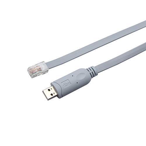 FTDI Chip Console Cable - USB Male to RJ45 Male 10FT (3m) for PCs Laptops Router and More