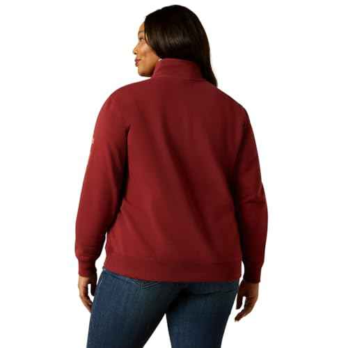ARIAT womens Foundation Logo 1/2 Zip Sweatshirt