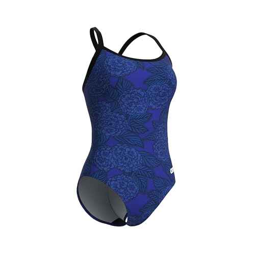 ARENA Girls Performance Hydrangea Bouquet Team Print Light Drop Back Bathing Suit