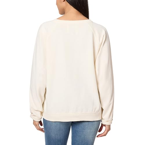 WallFlower Women's Dallas Oversized French Terry Graphic Sweatshirt