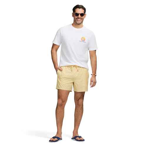 IZOD Men's Swim Trunks with Comfort Liner Saltwater Performance Upf50 Stretch Swimsuit 4" Inseam