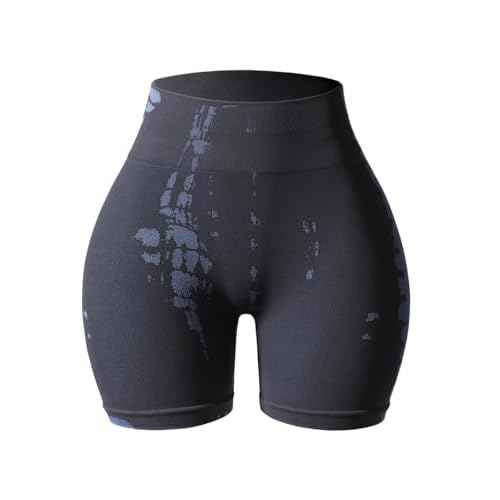 AUROLA Serpent Seamless Scrunch Workout Shorts for Women,Tummy Control Squat Proof Ribbed Thick Active Gym Short