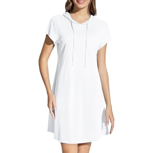 baleaf Women's Short Sleeve UPF 50+ Cover Up with Pockets Quick Dry Beach Coverups Sun Protection Swimwear
